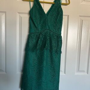 Adelyn Rae Teal Lace Midi Dress